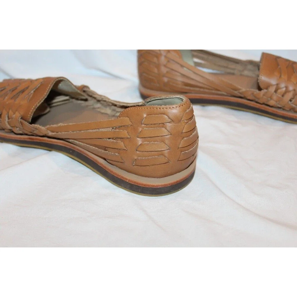 Nisolo Leather Sandal Huarache Men's ALMOND BROWN NWOB SZ 12 MSRP $150